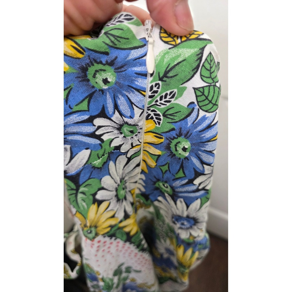 Anthropologi Floral Halter Maxi Dress Women 2 White Blue Yellow Boho Summer - Picture 8 of 12
